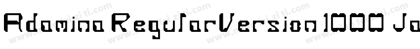 Adamina RegularVersion 1000 Januar字体转换